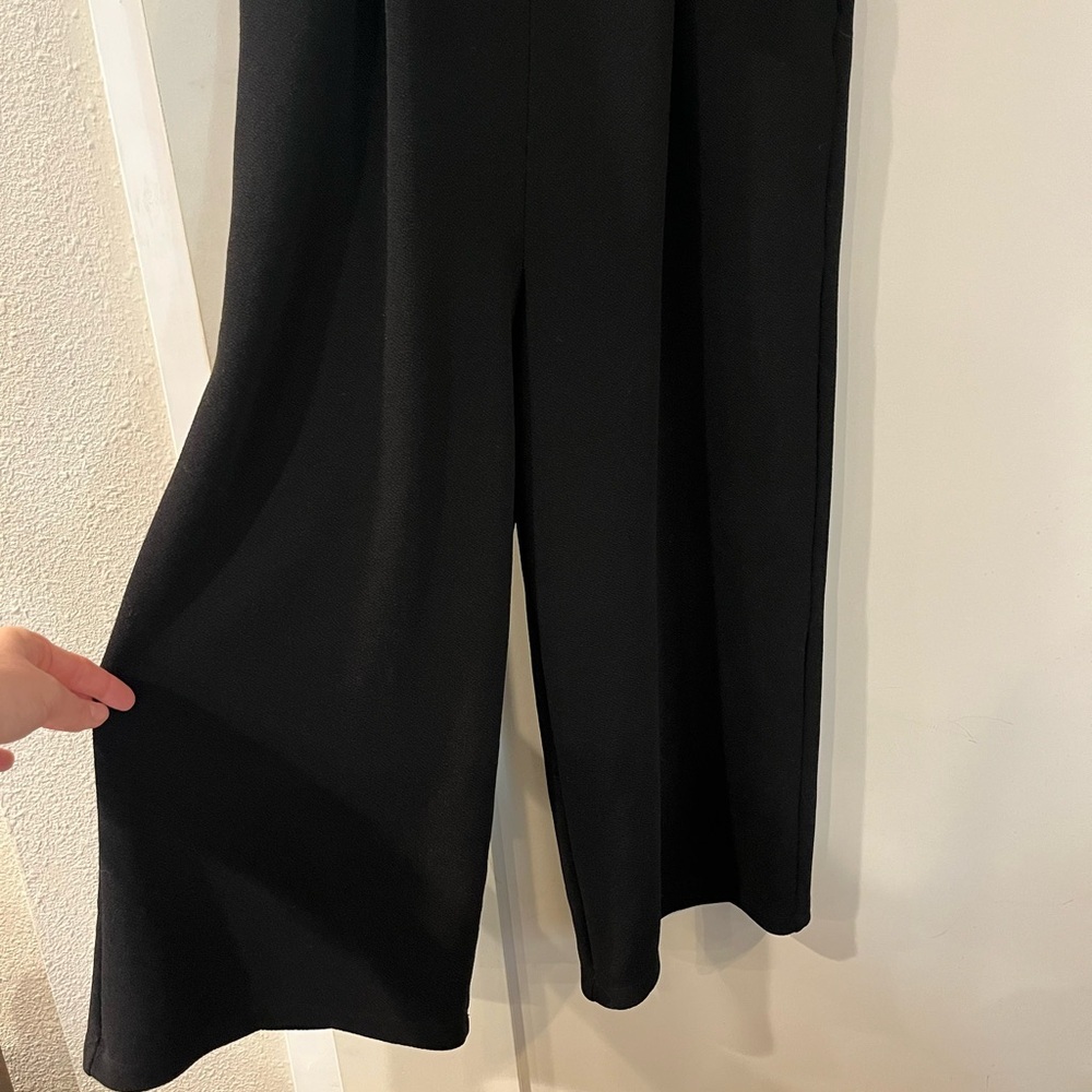 Rachel Zoe | Black Jumpsuit Cropped Tie Waist Womens Size 4 - Picture 2 of 6